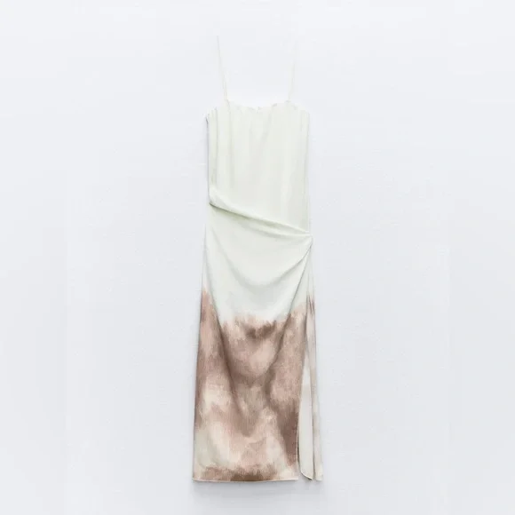 ZARA BLOGGERS’ FAVORITE DRAPED OMBRÉ DRESS - Picture 10 of 15